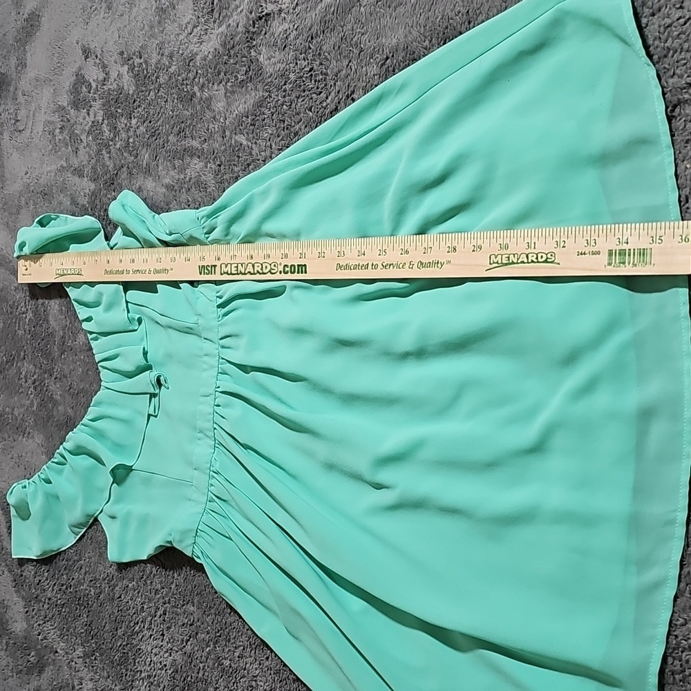 UO Los Angeles Seafoam Green Ruffle Sleeve Dress Size L - Picture 6 of 6